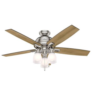 Ventilador Donegan 52 pulg Niquel Cepillado Hunter