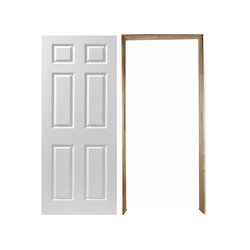 Paquete Puerta Tambor Colonist 80X2.13 M Con Marco Pino Natural