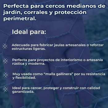 Malla Hexagonal DeAcero 1.20 x 45 M Calibre 22