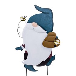 Estaca decorativa para jardín figura Gnomo Colmena 56 cm Estaca decorativa para jardín figura Gnomo Colmena 56 cm