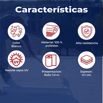 Malla de Tela Refuerzo Doble para impermeabilizar 1.10 X 100 M