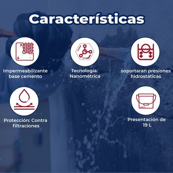 Impermeabilizante Cementoso CR-Nanotech-99 Blanco 24 KG