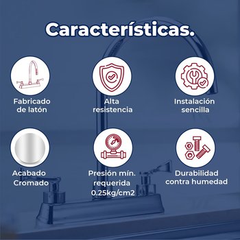 Mezcladora Para Fregadero Albatros Helvex Cromo HM-37