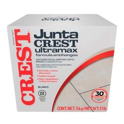 Boquilla sin arena 5 kg Crest color blanco