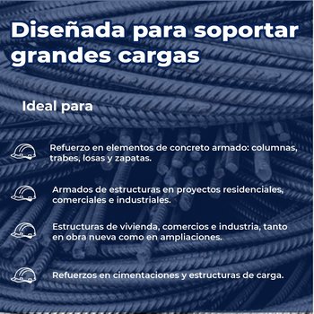 Varilla recta para construcción #3 3/8X12 M AR-42