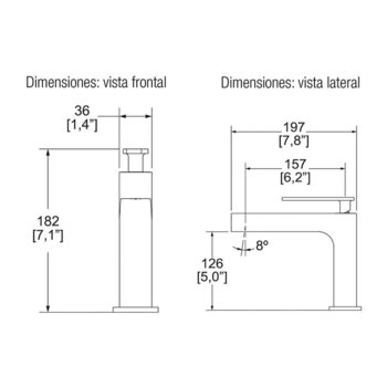 Monomando Lavabo Helvex Contra Push E-917