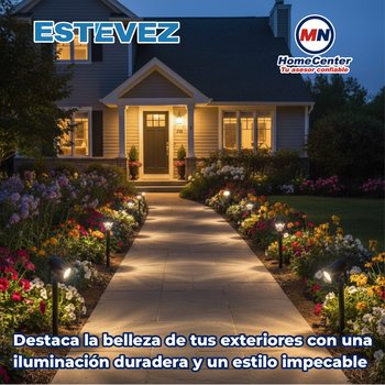 Luminario reflector 4 pulgadas negro aluminio con estaca