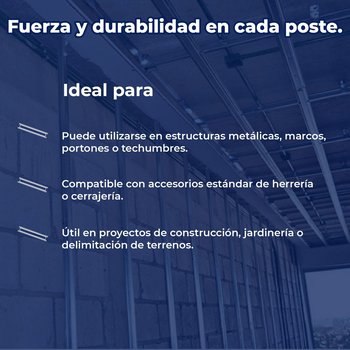 Poste Metálico Cal 26 6.35 cm x 2.44 m