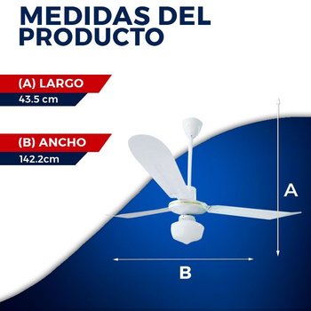 Ventilador Industrial Blanco Veker con Luz