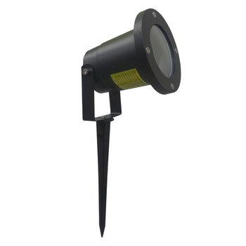 Luminario reflector 4 pulgadas negro aluminio con estaca