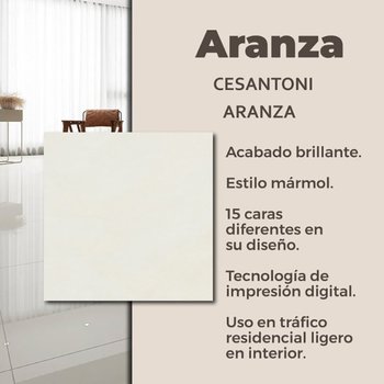 Piso Aranza Tipo Mármol Cesantoni 61x61 cm Rectificado