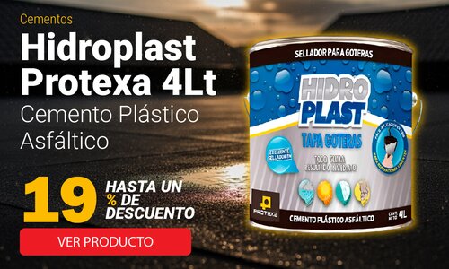 Tapagoteras Cemento Plástico Asfáltico Hidroplast Protexa 4 Lt
