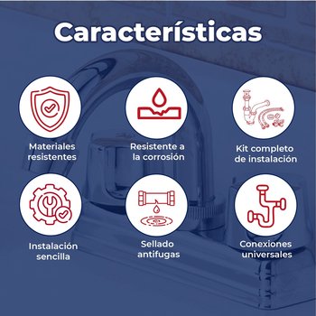 Paquete Instalación de Lavabo Rugo 7 piezas