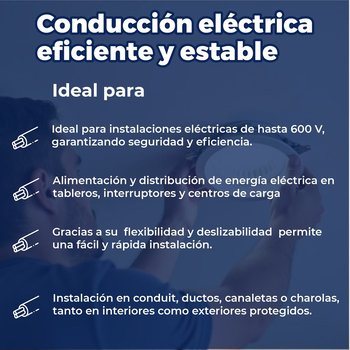 Cable Eléctrico Rojo Rollo de 100 M Calibre 14 THW-LS