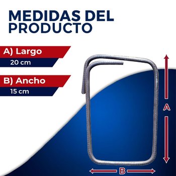 Estribo Cadena ¼ 15 x 20 70 pz (10-15cm) Medida Física
