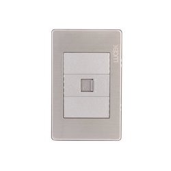 Placa Toma Telefónica Plateada marca Lucek modelo BP17MP