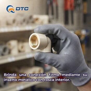 Codo CPVC Con Rosca Interior Punta Bronce 90 x ½ pulg