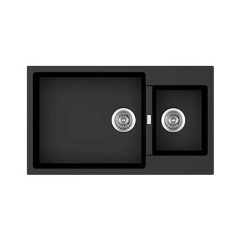 Fregadero Kele Quarzo 86X50X20 CM KQD3420A Negro