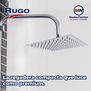 Regadera Ultra Delgada Sin Brazo Cuadrada de 6 x 6" Rugo