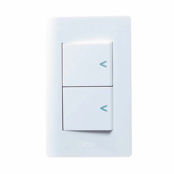 Placa 2 Apagadores Sencillos blanco marca Lucek