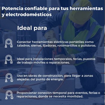 Extensión Eléctrica Volteck Naranja 30 m