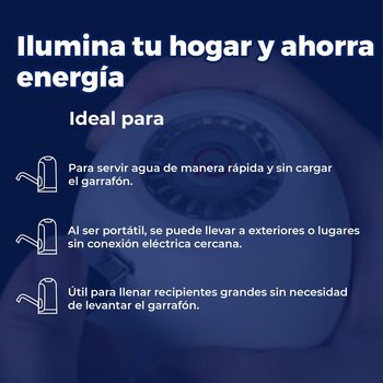 Dispensador de Agua Garrafón Blanco Recargable