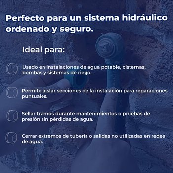 Tapón Tuboplus Hembra Rotoplas 1½" Para Instalación Hidráulica