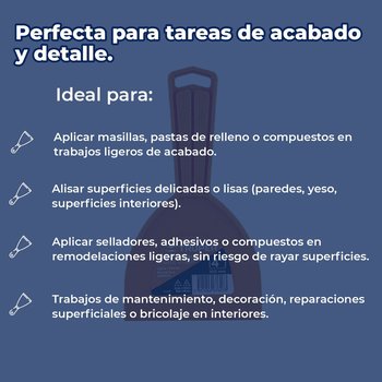 Espátula plástica de 4" pulgadas truper