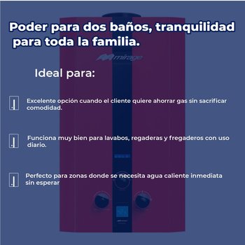 Calentador Paso 10 Lts Rojo Gas Lp Incluye Kit de Instalación