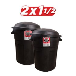 Paquete 2 x 1 1/2 cesto 76l