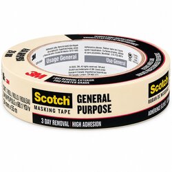 CINTA MASKING TAPE USO GRAL 2.54 CM X 54.86 M