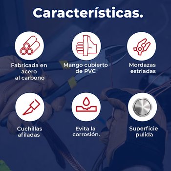 Pinza de Corte Diagonal Pretul 8 pulgadas Mango de PVC