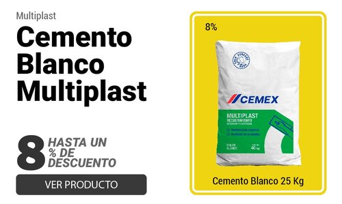 Cemento Blanco Multiplast Cemex 25 KG