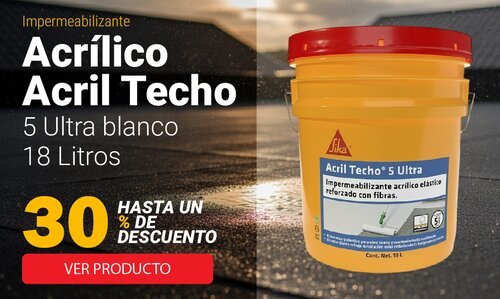 Impermeabilizante Acrílico Acril Techo 5 Ultra blanco 18L