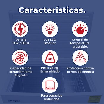 Congelador horizontal 5 pies Prime