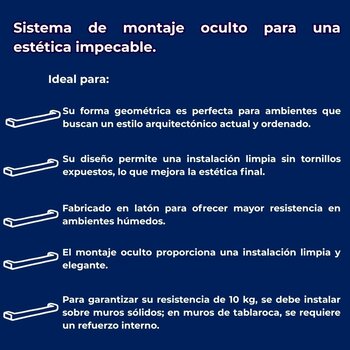 Toallero de Barra Proyecta Cromo Linea Quadratta QA-05