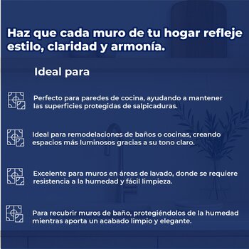 Muro Azulejo Aspen Hueso Vitromex 20 x 30 cm