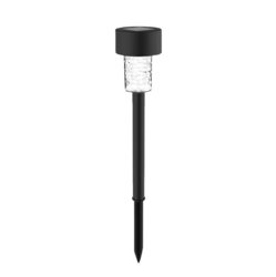 Luminario solar led jardín estaca recargable 5000K clue negro