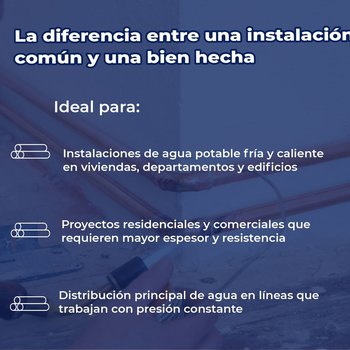 Tubo de Cobre Tipo L 19 mm (3/4") x 6.10 m Uso Hidráulico y Gas