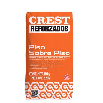 Adhesivo blanco reforzado 10 kg Crest Piso sobre piso