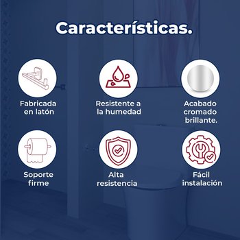 Porta papel higiénico de rollo helvex piazza PIA-117