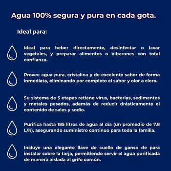 Filtro Purificador De Agua Osmosis Inversa Rotoplas