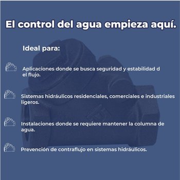 Válvula de Retención Check Tipo Columpio Urrea 19 mm 3/4 Pulgada