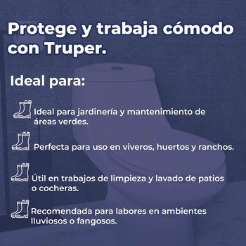 Bota Jardinera Pvc Truper Talla 28 BOT-28J