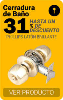 Cerradura Baño Phillips Brandy Wine Latón Brillante