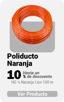 Poliducto marca HG ½ Naranja Liso 100 m