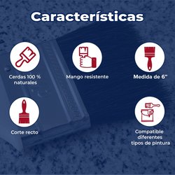 Brocha de cerda natural Byp La Regia 6” Pulgadas