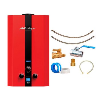 Calentador Paso 10 Lts Rojo Gas Lp Incluye Kit de Instalación