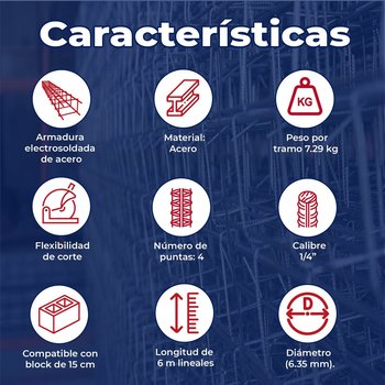 Cadena Armex 1/4 12X20 4 Puntas 6ML FISC.(7.6
