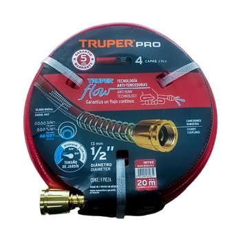 Manguera Reforzada 4 Capas Truper 20 mt